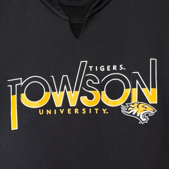 Towson University Tigers Under Armour Semi-Fitted Women's V-Neck Hoodie, Large - Picture 2 of 2